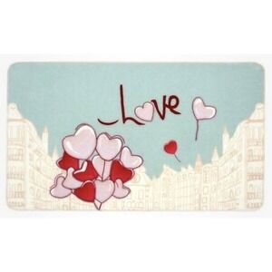 Evolur Home Love Nursery Rug Multicolor Heart Area Rug 31.5 x 55 Modern Kids